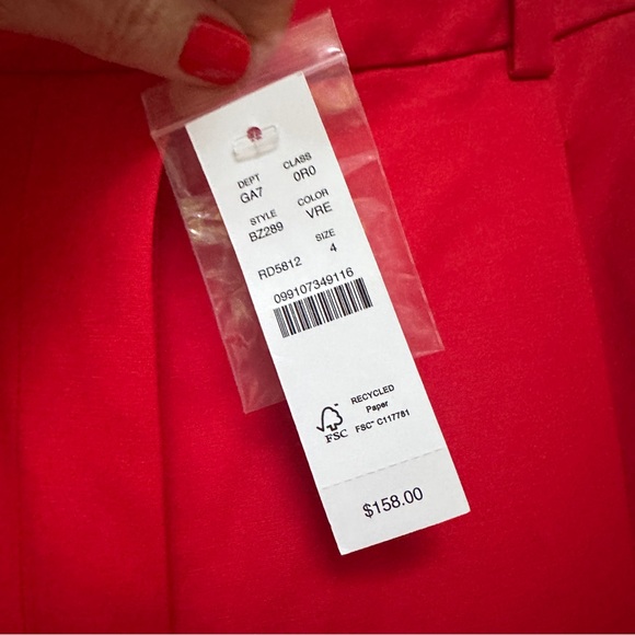 J. Crew | Essential Wide Leg Pant | Red | 4 - Picture 4 of 8